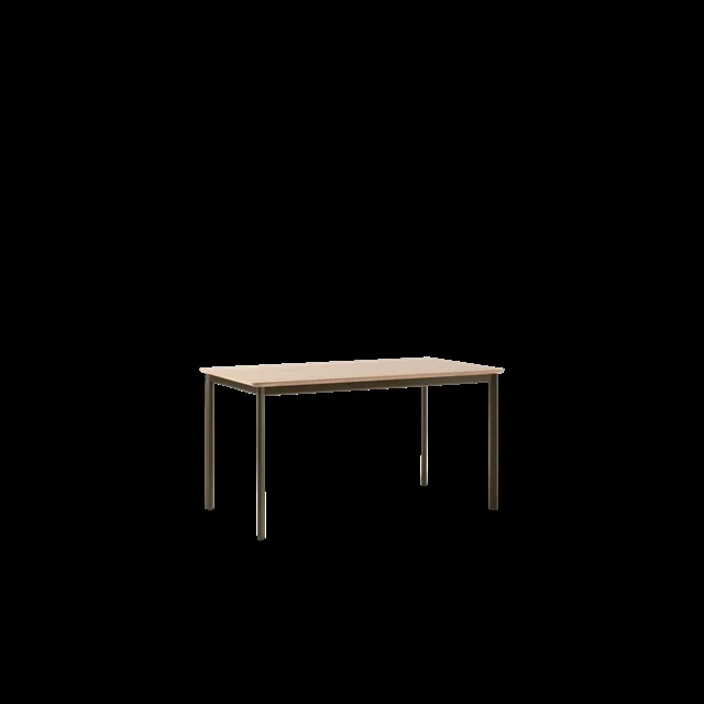 &Tradition Drip HW115 Esstisch L143 Schwarz/ Klar Lackierte Eiche