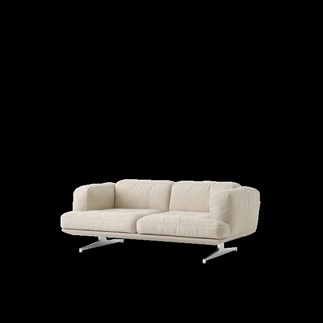 &Tradition Inland AV22 2-Sitzer-Sofa Ton 0011/poliertes Aluminium