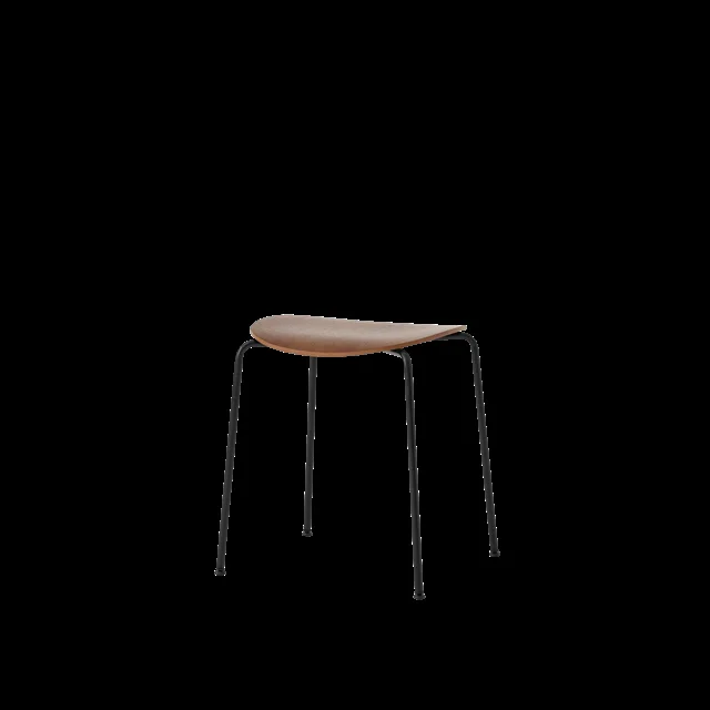 &Tradition Pavilion AV36 Hocker, Lackiertes Walnuss