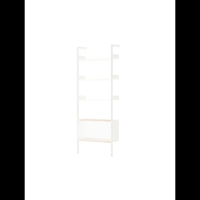 &Tradition Rombe Full Bay IF3 Schrankregal, Lackierte Eiche/Alabaster