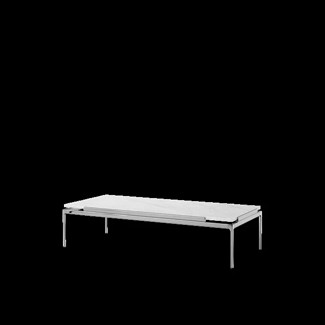 &Tradition Set LN12 Couchtisch Bianco Carrara/ Chrom