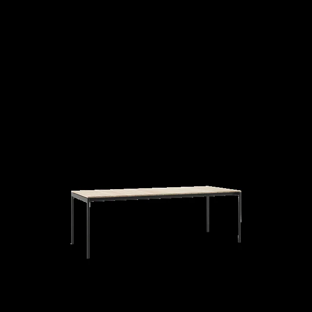 &Tradition Ville AV26 Esstisch für den Außenbereich, Groß , 220 x 90 Cm, Warmes Schwarz