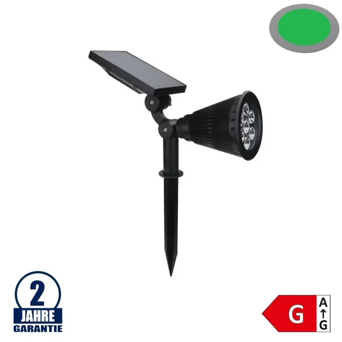 1,5W LED Solar Gartenleuchte 6V Grün IP65