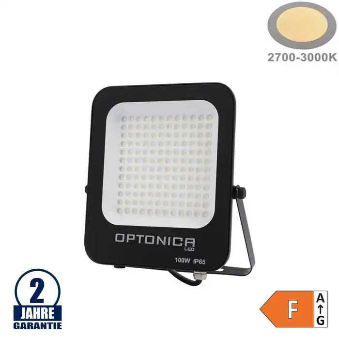 100W LED SMD Fluter schwarzes Gehäuse Warmweiß