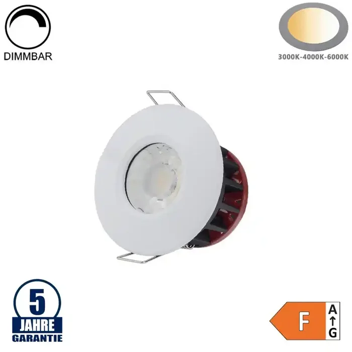 10W LED Einbauspot Rund CCT Dimmbar IP65