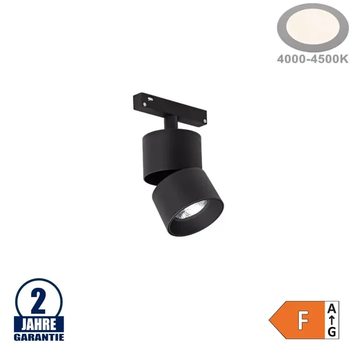 10W Schienenspot CRI90+ schwenkbar für 48V Stromschiene R20 Magnetic Line Neutralweiß