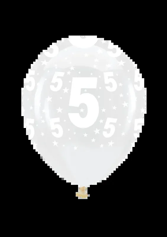 11″ Stars around Zahl „5“ (6 Stück)