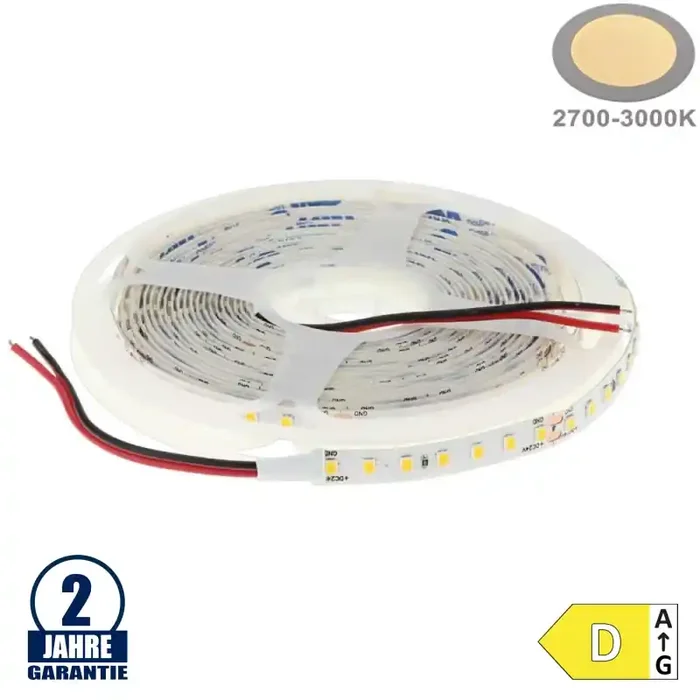 126LED/m 10W/m 24V LED Streifen 2835 HL Warmweiß 1m