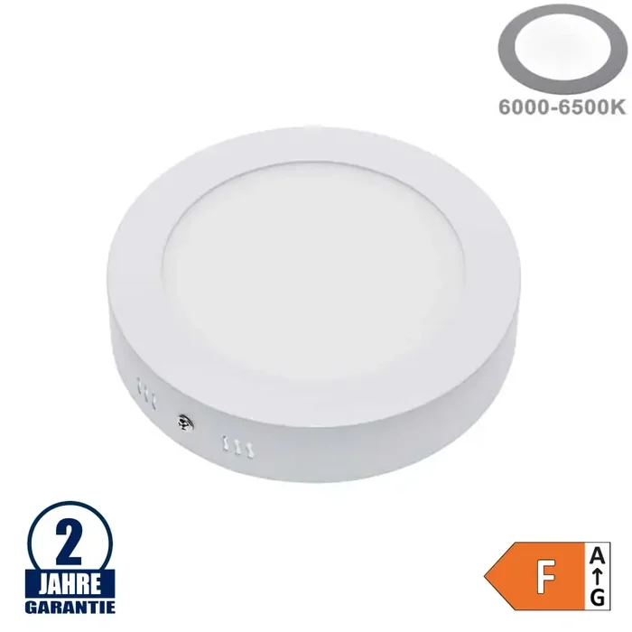 12W LED Aufbau Mini Panel Rund Kaltweiß