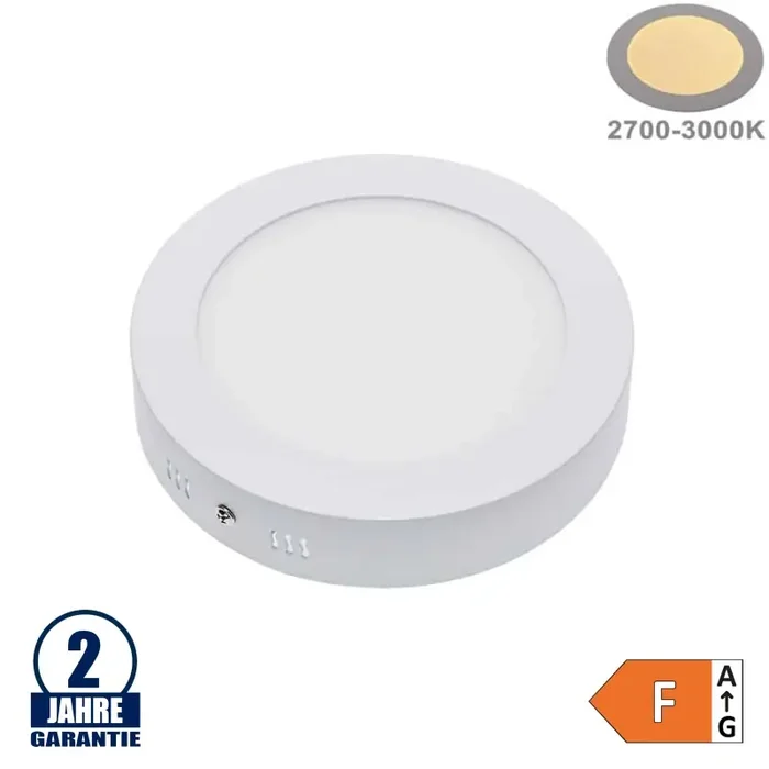 12W LED Aufbau Mini Panel Rund Warmweiß