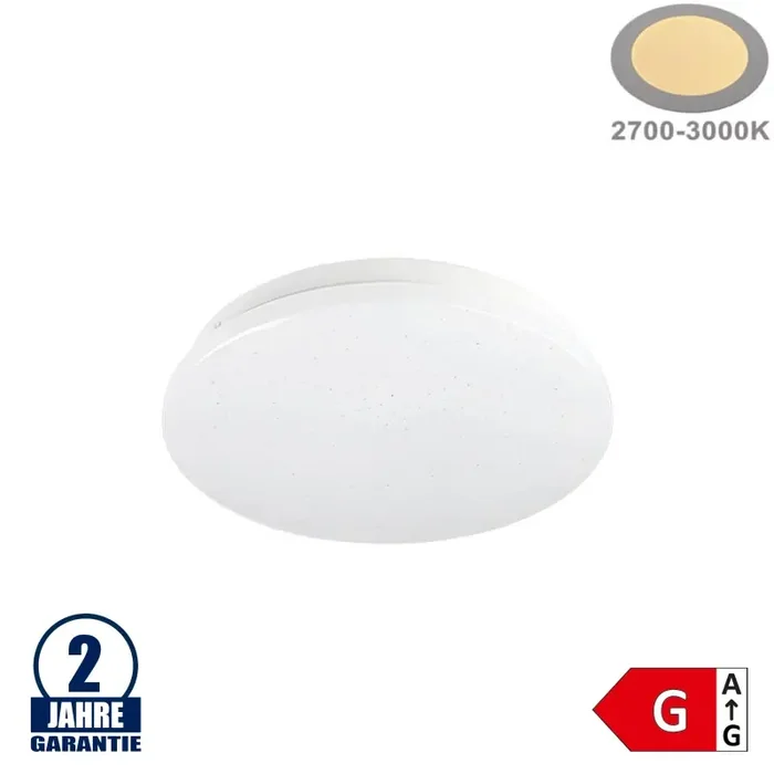 12W LED Deckenleuchte Kristall Warmweiß