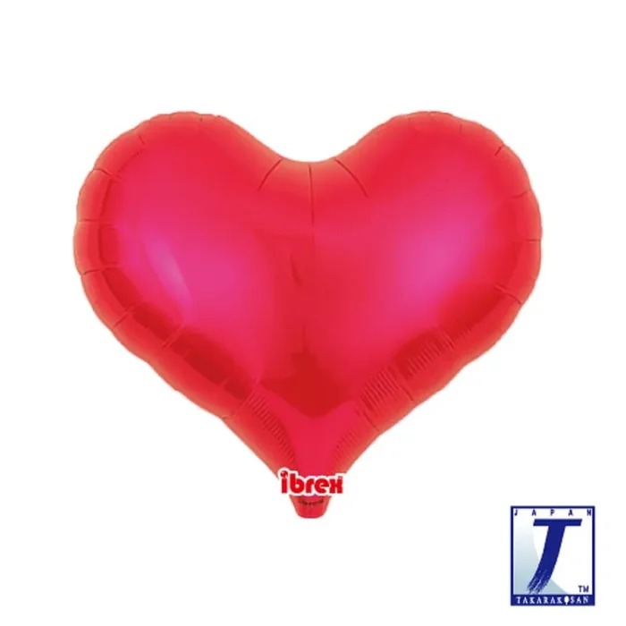 14″ Heart Metallic Ruby Red (ibrex)
