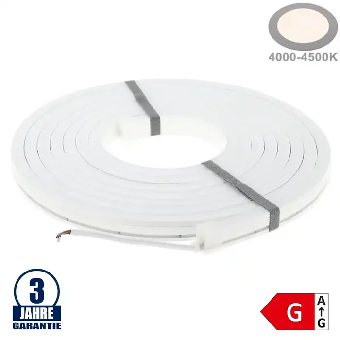 140SMD/m 10W 24V LED Flex-Neon Streifen Premium Neutralweiß 5m