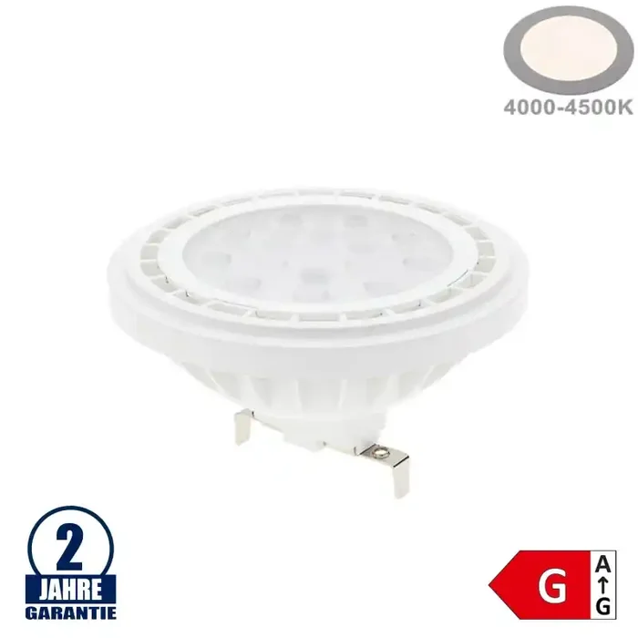 15W LED AR111/G53 12V AC/DC 30° Neutralweiß