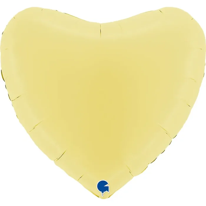 17″ Herz Satin Pastel Yellow(verpackt)