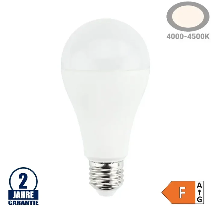17W LED E27 A65 Birne Kunststoff Neutralweiß