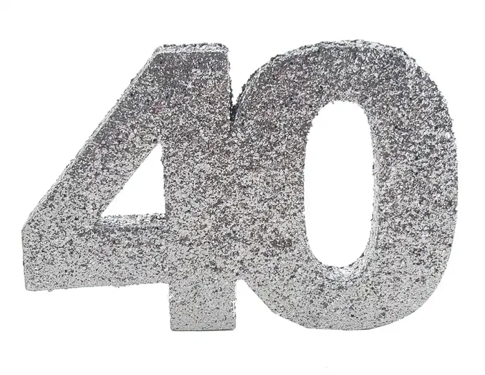 18″ Birthday „40“ Colourful Confetti