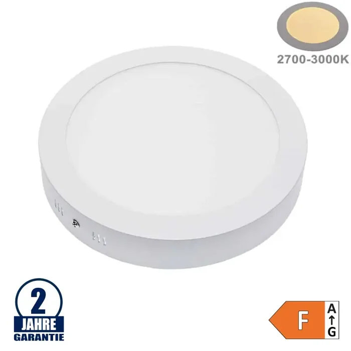 18W LED Aufbau Mini Panel Rund Warmweiß