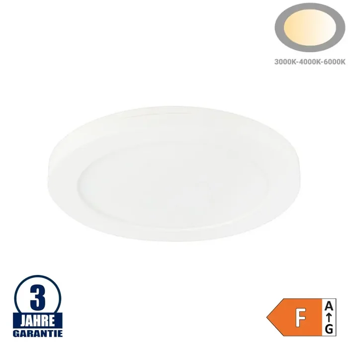 18W LED Ein-/ Aufbauleuchte Slim Mini Rund CCT