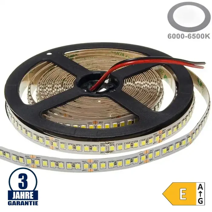196SMD/m 20W/m 24V Professional LED Streifen 2835 Kaltweiß 1m