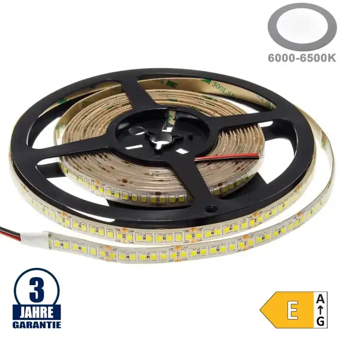 196SMD/m 20W/m 24V Professional LED Streifen 2835 Kaltweiß Spritzwassergeschützt 1m
