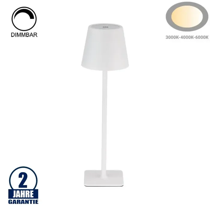 2,5W LED Tischleuchte mit Akku Weiß CCT dimmbar