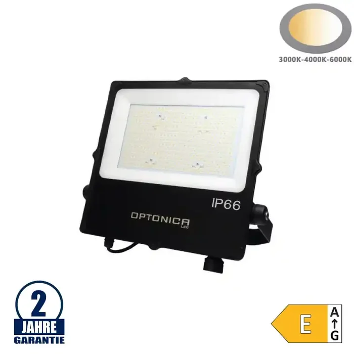 200W LED SMD Fluter CCT Farbwechsel Schwarz IP66