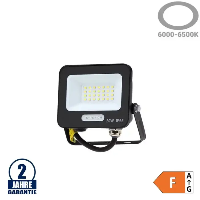 20W LED SMD Fluter Schwarz Kaltweiß