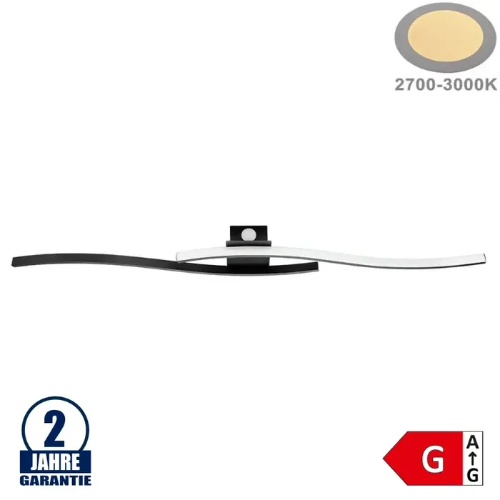 21W LED Wandleuchte Warmweiß Schwarz