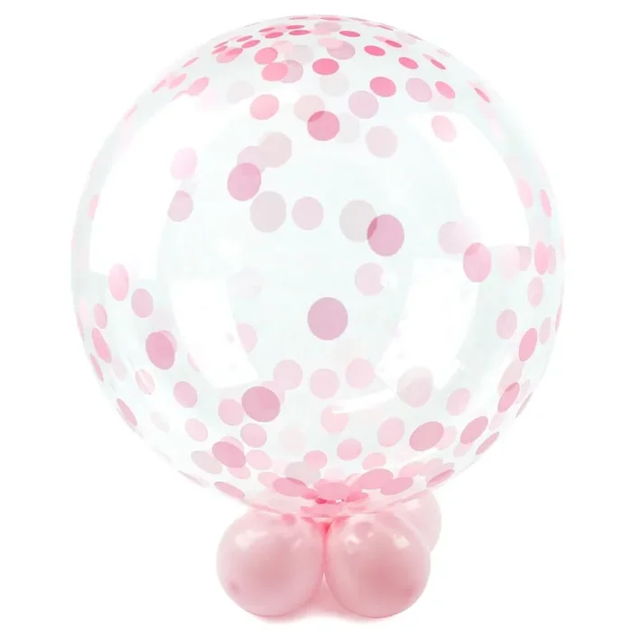 24″ Deko Bubble Confetti pink