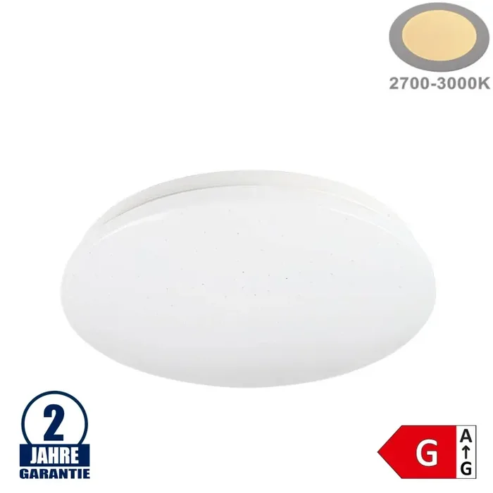 24W LED Deckenleuchte Kristall Warmweiß