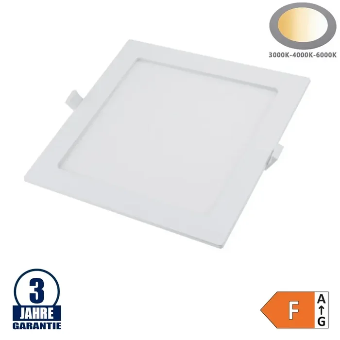 24W LED Einbauleuchte Slim Mini Quadratisch CCT Farbwechsel IP44