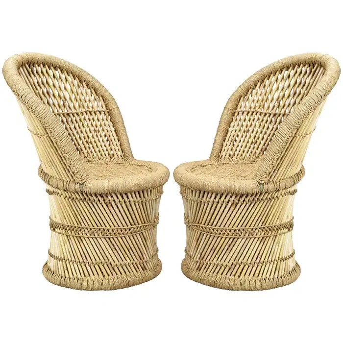 2er Set Boho Style Gartenstuhl Balkon Gartensessel Deko