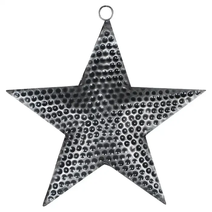 2er Set Christbaumschmuck Stern 18cm Anhänger aus Metall