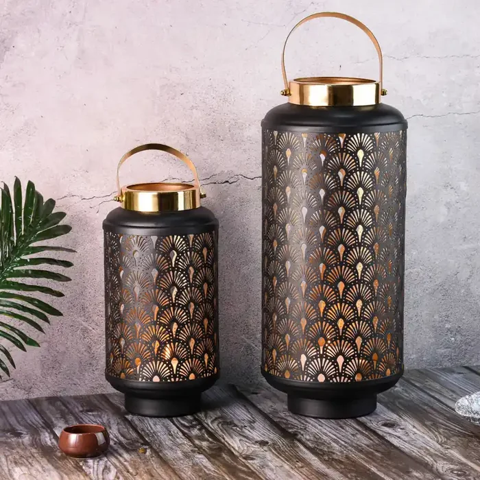 2er Set Gartenwindlicht Garten Laterne Balkon Deko Braga