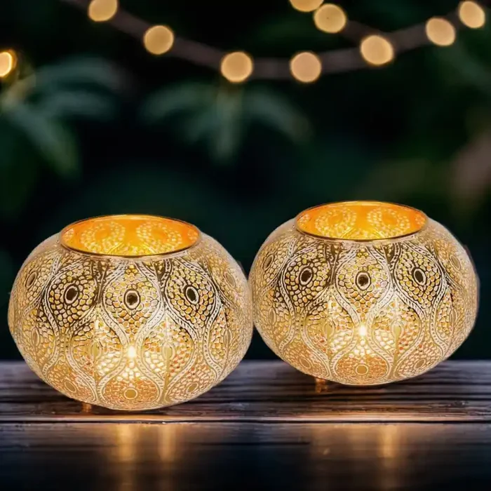 2er Set MAADES Design Windlicht Afzal