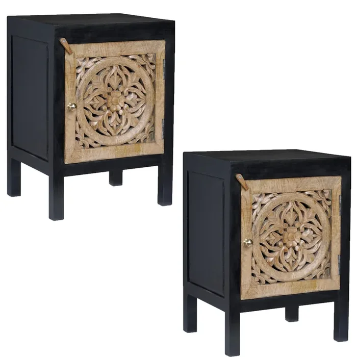 2er Set marokkanischer Nachttisch Aguerd 54cm