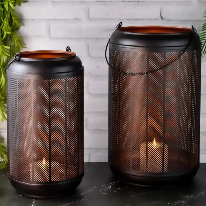 2er Set Moderne Deko Balkon Garten Windlicht Gartenwindlicht Valkea