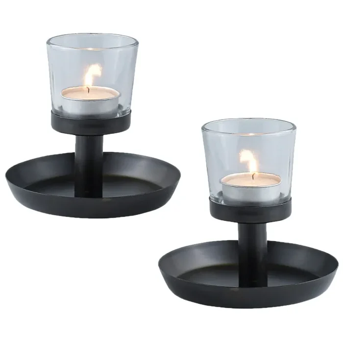 2er Set Moderne Deko Teelichthalter Kerzenhalter Kerzenständer Hyban