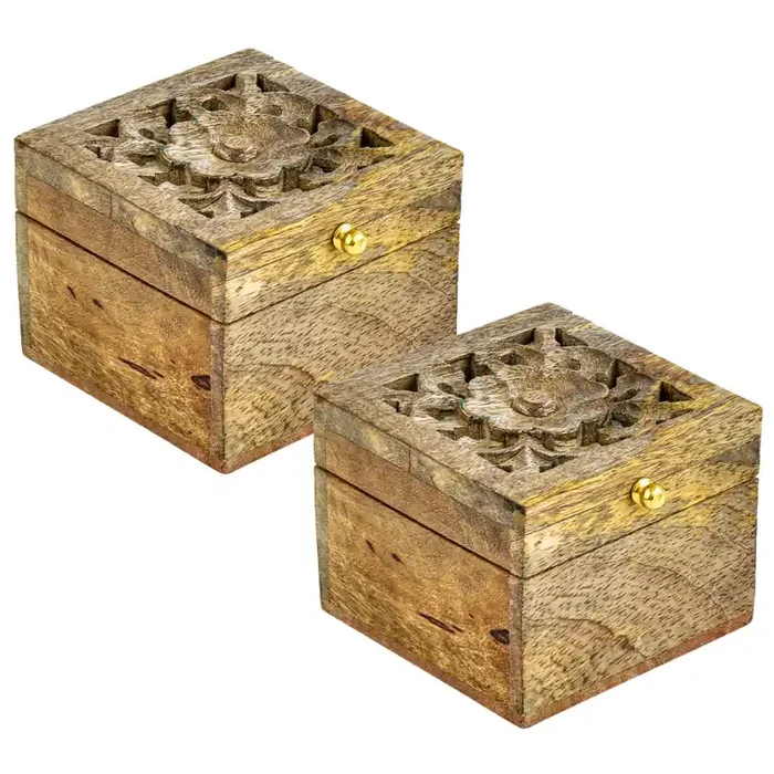 2er Set Orientalische Deko Holzbox Aufbewahrungsbox Box Lounes