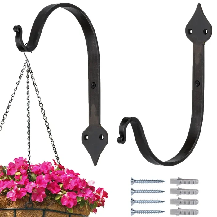 2er Set Wandhaken fuer Blumenampel Laternenhaken Mapor