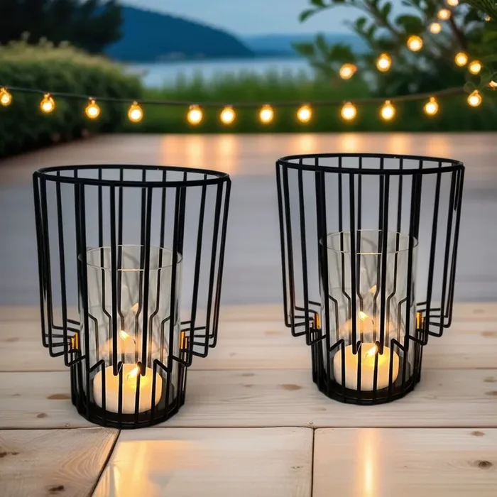 2er Set Windlicht Gartenwindlicht Modern Beek