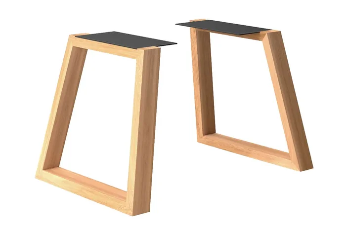 2x Ohlsen Tischkufen aus massivem Buchenholz