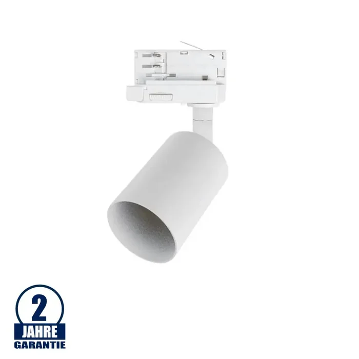 3-Phasen Schienenstrahler mit GU10-Fassung Aluminium Weiß