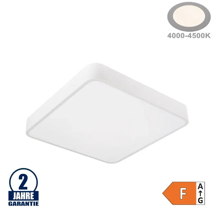 30W LED Deckenleuchte Quadratisch Weiß Neutralweiß