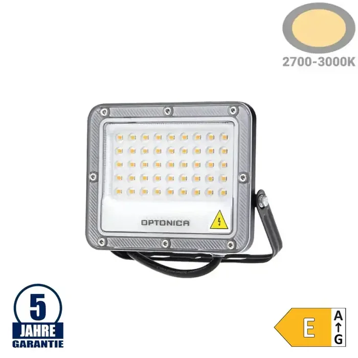 30W LED Fluter Professional Schwarz Warmweiß