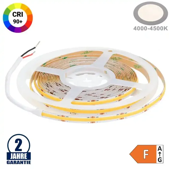 320SMD/m 10W/m 24V COB LED Streifen CRI90+ Neutralweiß 1m