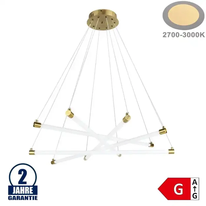 35W LED Pendelleuchte Warmweiß Messing