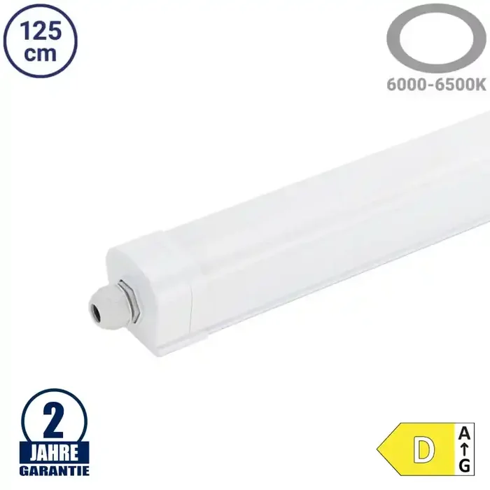 36W LED Feuchtraumleuchte TRI-PROOF 125cm Kaltweiß LINK IP65 IK08