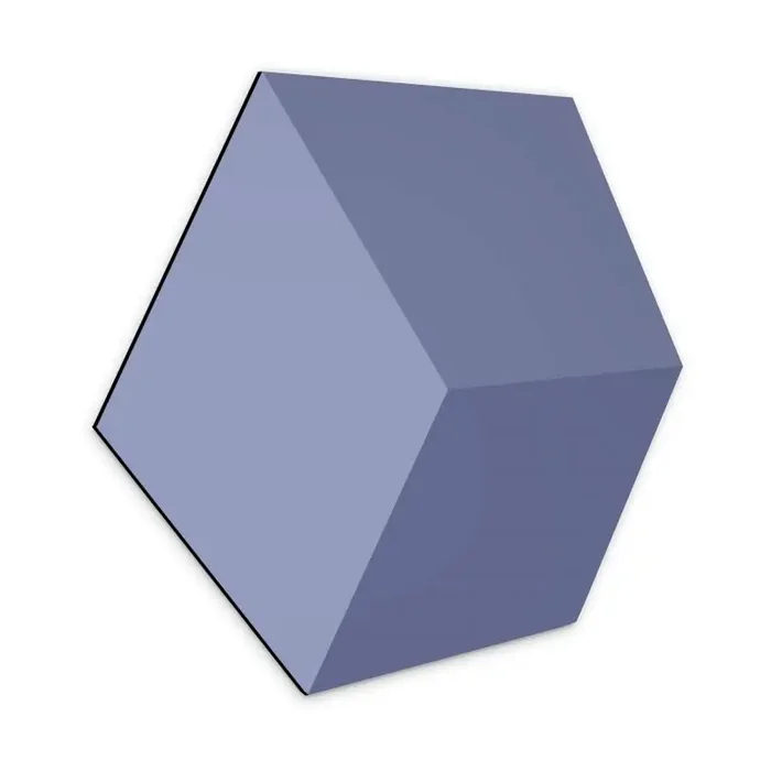 3D Hexagon – Alu-Dibond Dunkelblau